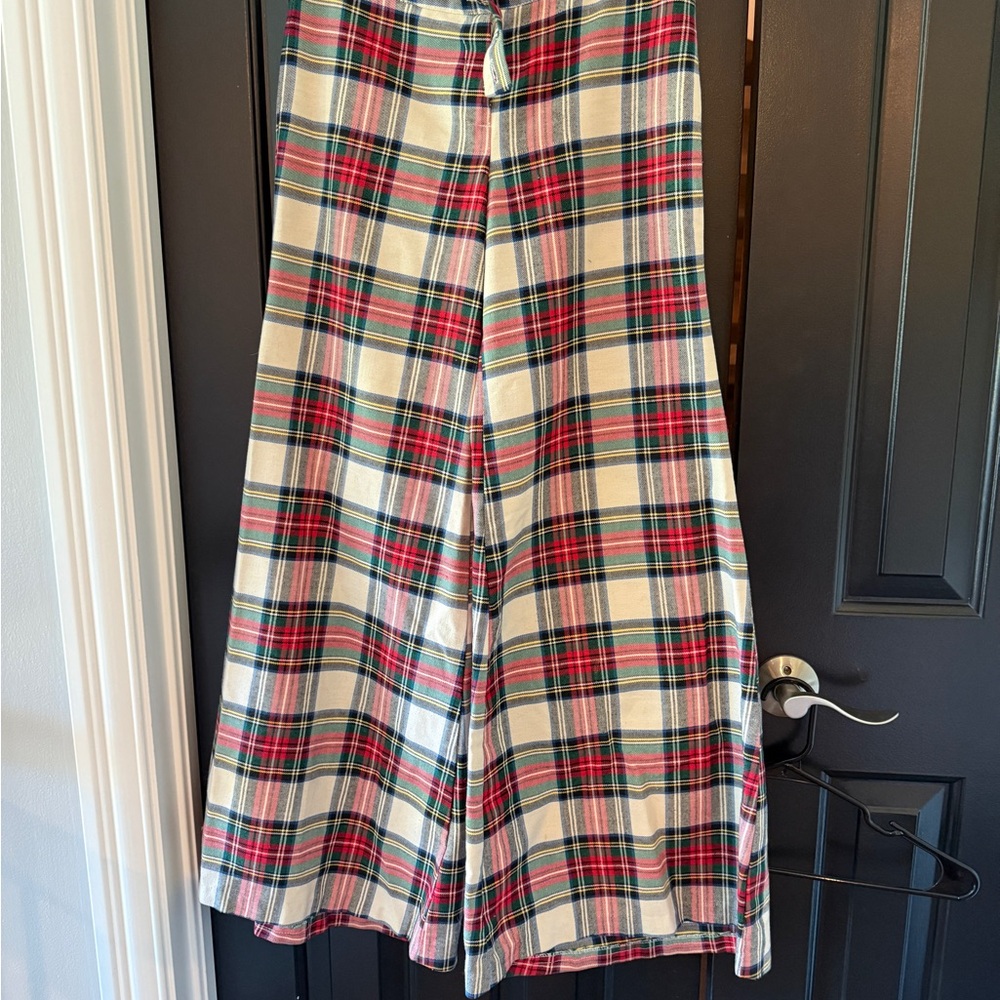 Vintage Plaid Boot Cut Flare Pants